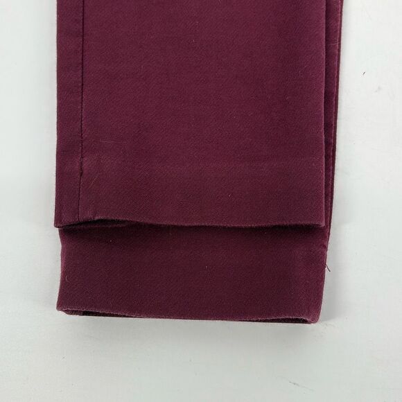 Ann Taylor Loft Marisa Skinny Cropped Stretch Pants Burgundy 0 - Picture 8 of 11